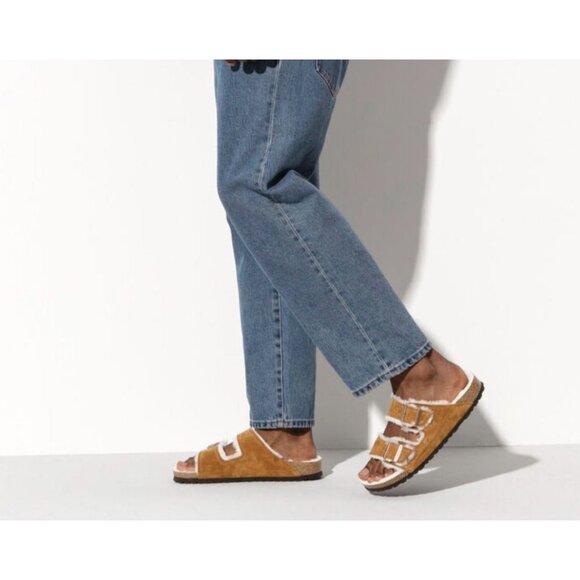 Birkenstock Arizona Sz 40/ Men\'s 7 Fur Lined Sandals Mink main image 4